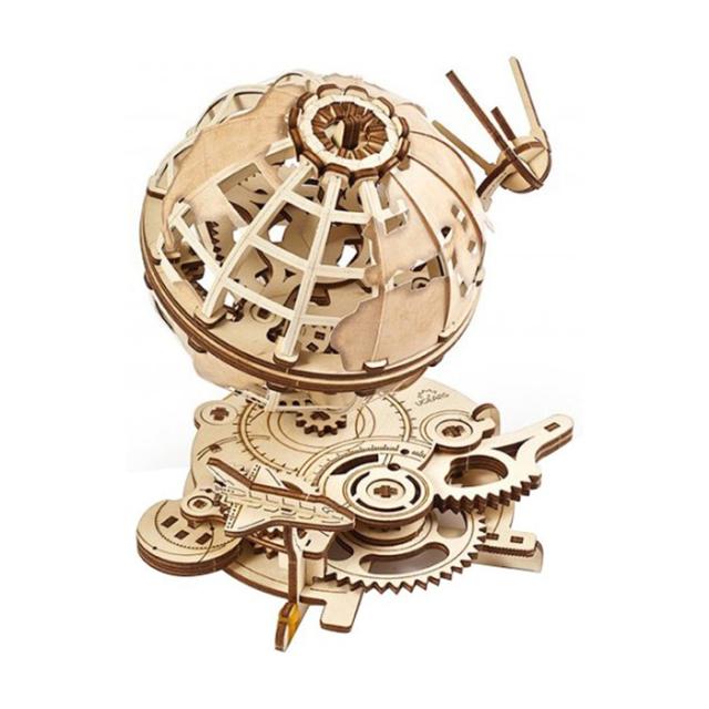foto 3d дерев'яний конструктор ukrainian gears глобус, 184 деталі (70128)