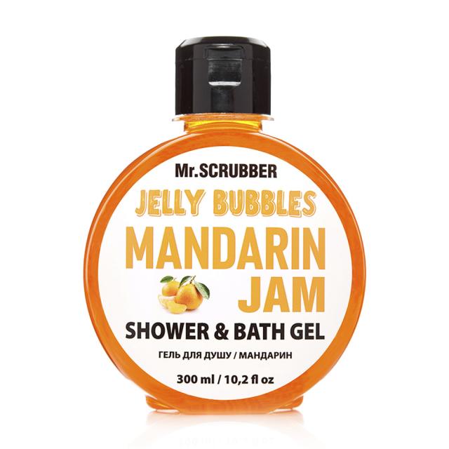 foto гель для душу mr.scrubber jelly bubbles mandarin для всіх типів шкіри, 300 мл
