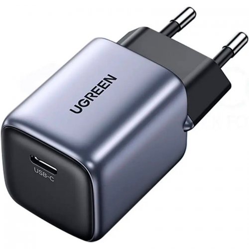 foto мережевий зарядний пристрій ugreen nexode mini cd319 usb type-c 30w (90666) gray