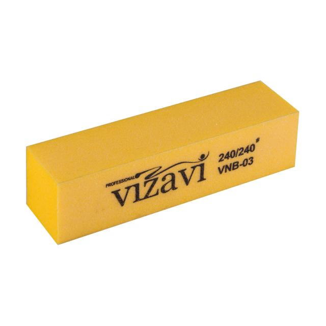 foto баф для нігтів vizavi professional vnb-03 240/240 гритів, жовтий