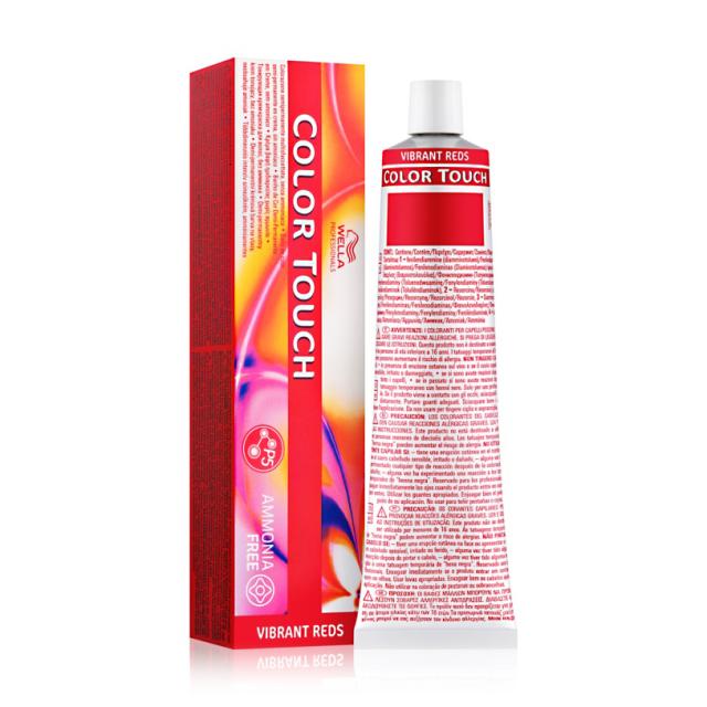 foto безаміачна тонувальна крем-фарба для волосся wella professionals color touch vibrant reds 44/65, 60 мл