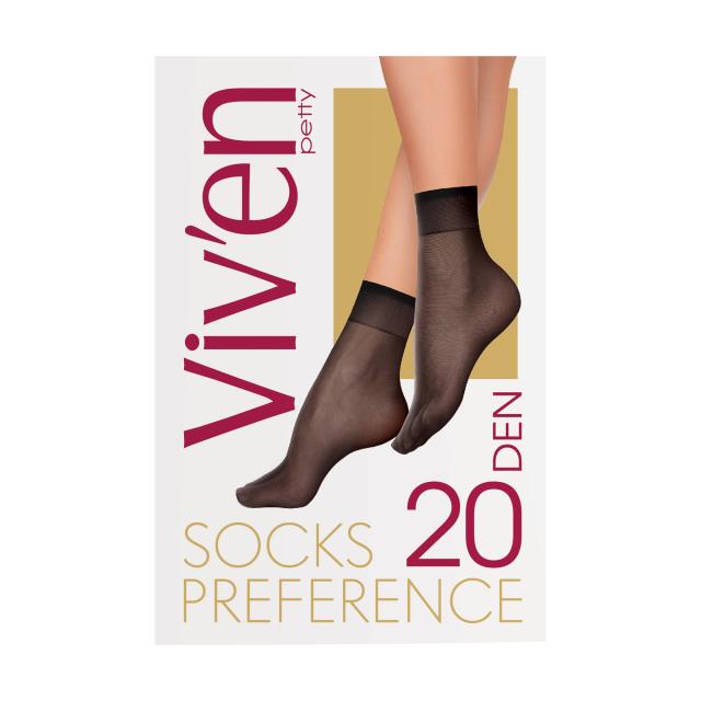 foto шкарпетки жіночі viv'en petty preference socks, 20 den, чорні, 2 пари