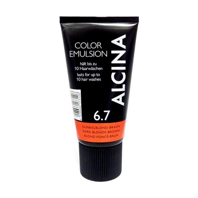 foto відтінкова емульсія alcina color emulsion 6.7 dark blonde brown, 150 мл
