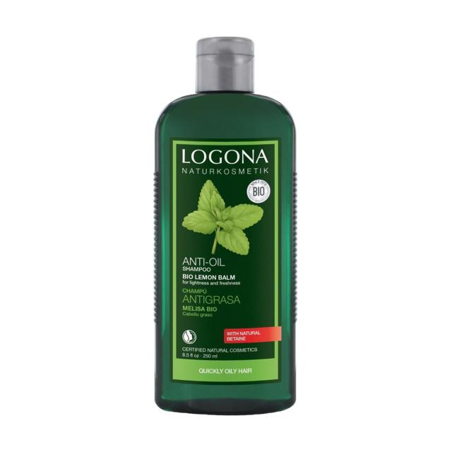 foto балансувальний шампунь logona hair care balance shampoo lemon balm для жирного волосся, 250 мл