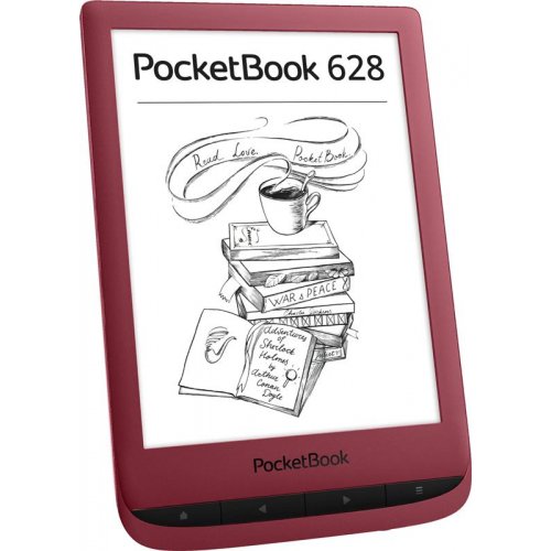 foto електронна книга pocketbook 628 (pb628-r-cis/pb628-r-ww) ruby red