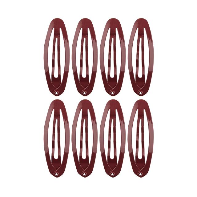 foto набір зажимів для волосся titania контурних oval medium, 8шт, коричневий, 7889 b