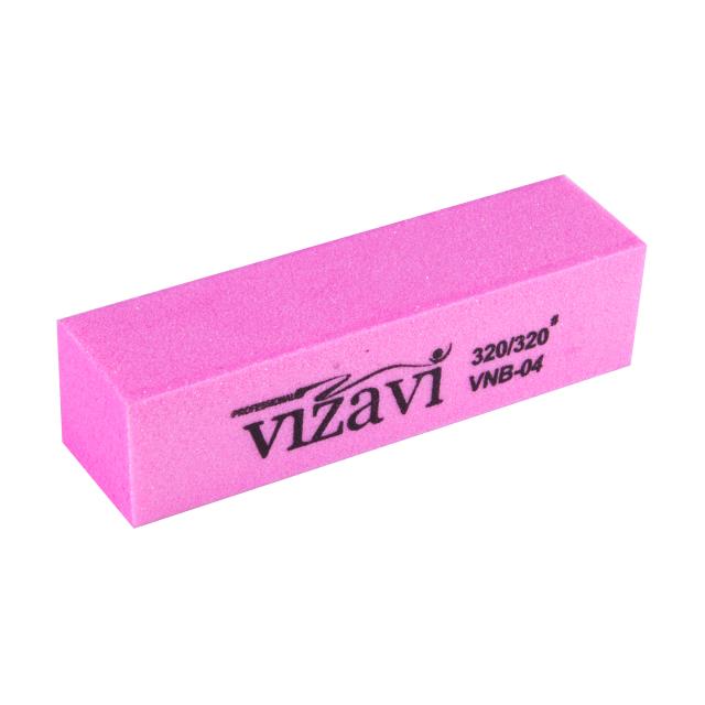 foto баф для нігтів vizavi professional vnb-04 320/320 гритів, рожевий