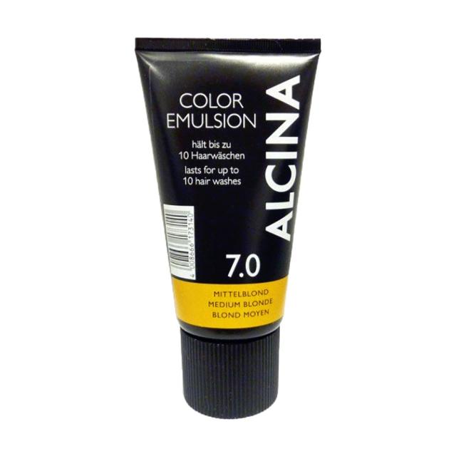 foto відтінкова емульсія alcina color emulsion 7.0 medium blonde, 150 мл
