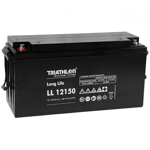 foto акумуляторна батарея triathlon agm ll12150 12v 150ah (91010170)