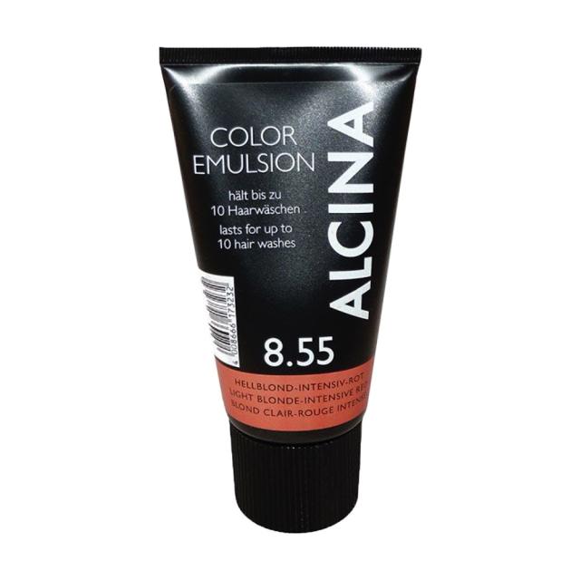 foto відтінкова емульсія alcina color emulsion 8.55 light blonde intense red, 150 мл