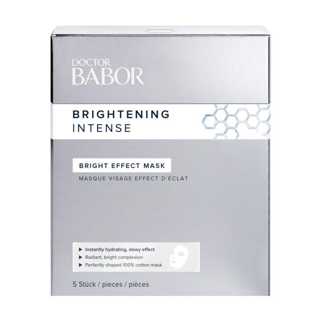 foto освітлювальна тканинна маска для обличчя babor doctor babor brightening intense bright effect mask, 5 шт