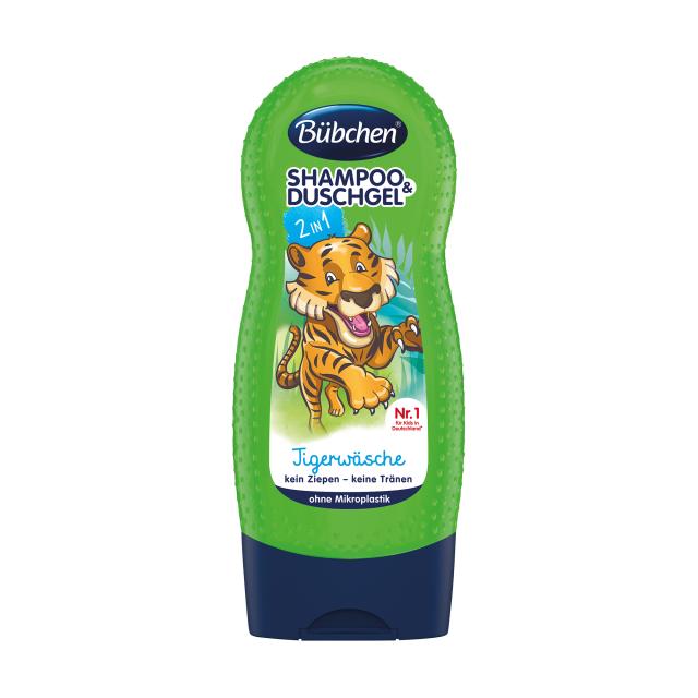 foto дитячий шампунь для волосся та тіла bubchen shampoo&shower gel тигр, 230 мл