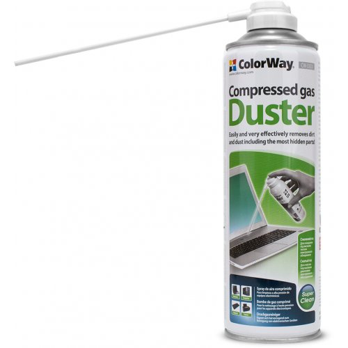 foto стиснене повітря/газ colorway compressed gas duster 500ml (cw-3333)
