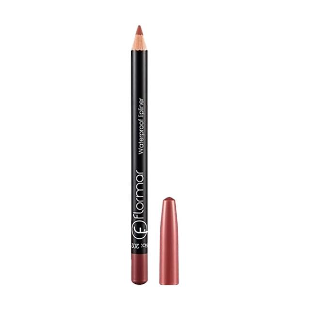 foto водостійкий олівець для губ flormar waterproof lipliner 202 soft pink brown, 1.14 г
