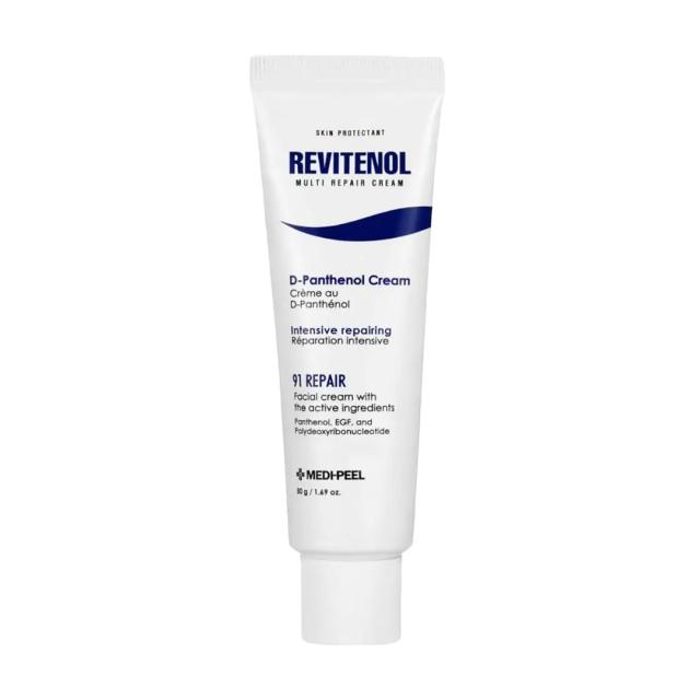foto відновлювальний крем для обличчя medi-peel revitenol multi repair cream з полінуклеотидами, 50 мл