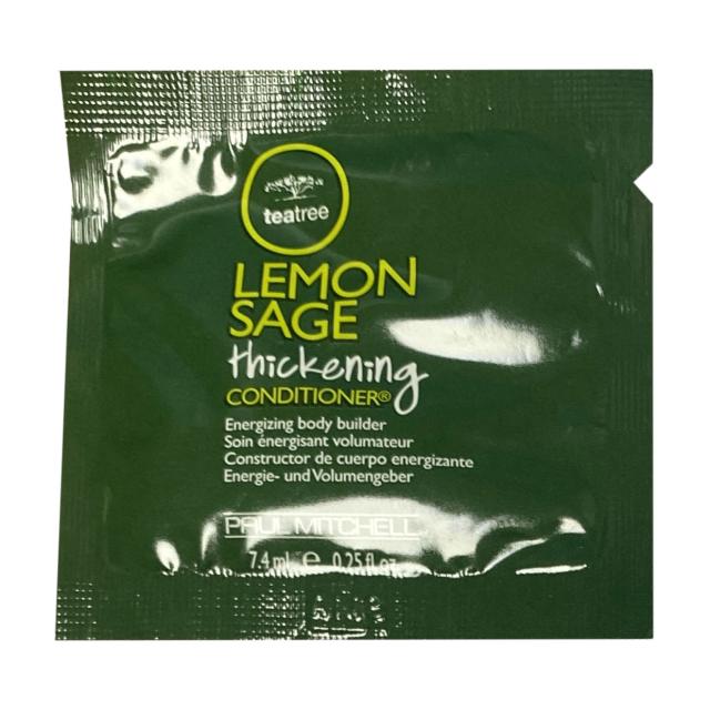 foto кондиціонер для волосся paul mitchell tea tree lemon sage thickening conditioner на основі екстрактів чайного дерева, лимона і шавлії, 7.4 мл
