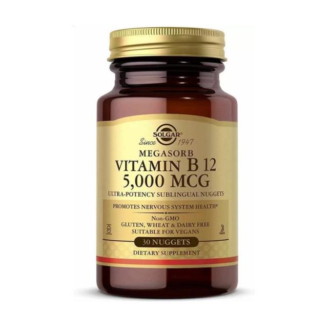 foto харчова добавка вітаміни в таблетках solgar vitamin b12 вітамін b12 5000 мкг, 30 шт