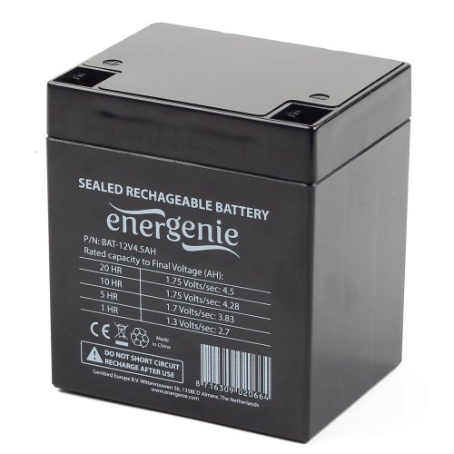 foto акумуляторна батарея energenie 12v 4.5 ah (bat-12v4.5ah)