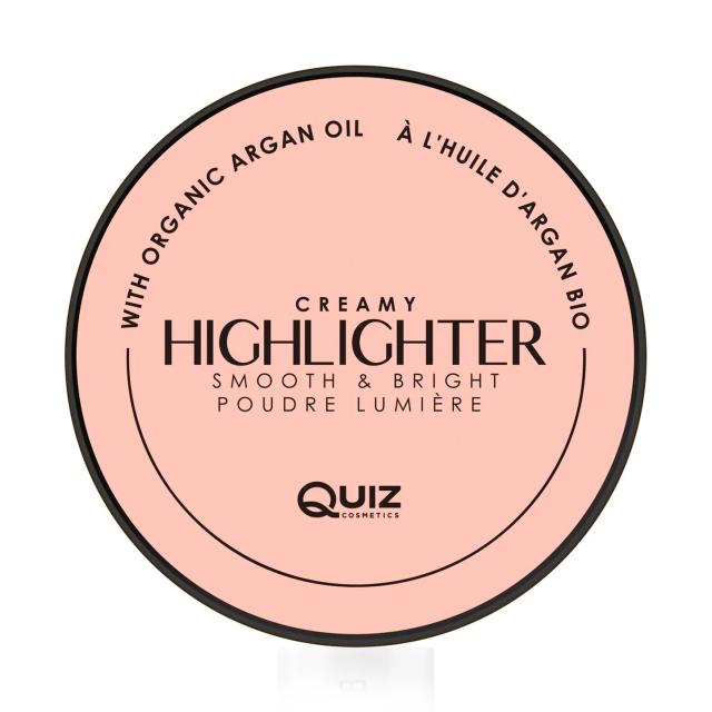 foto пудра-хайлайтер для обличчя quiz cosmetics creamy highlighter compact powder тон 01, 10 г