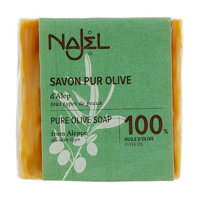 foto алеппське мило najel pure olive soap 100% olive oil в упаковці, 200 г