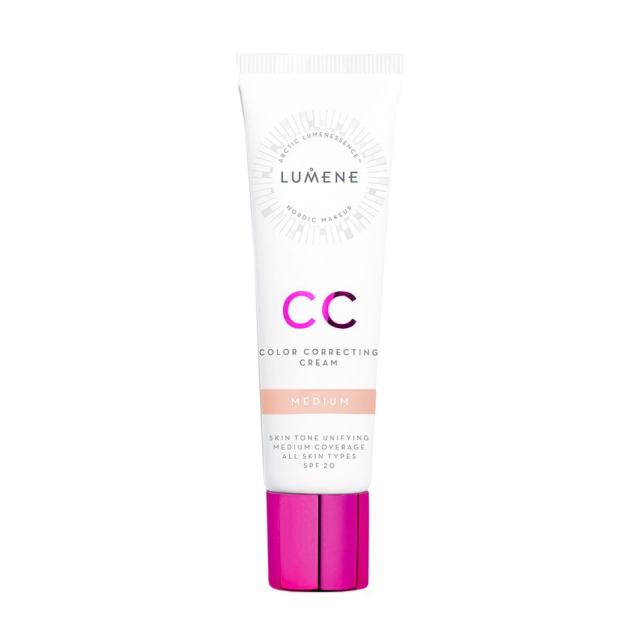 foto cc-крем для обличчя lumene cc color correcting cream spf 20, medium, 30 мл
