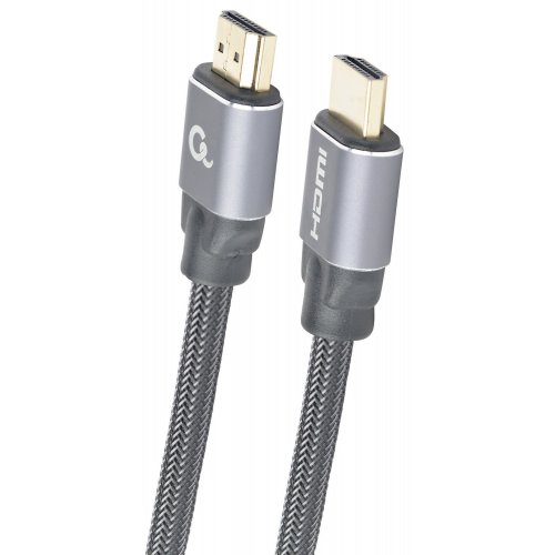 foto кабель cablexpert hdmi-hdmi with ethernet 10m premium series (ccbp-hdmi-10m) black/silver