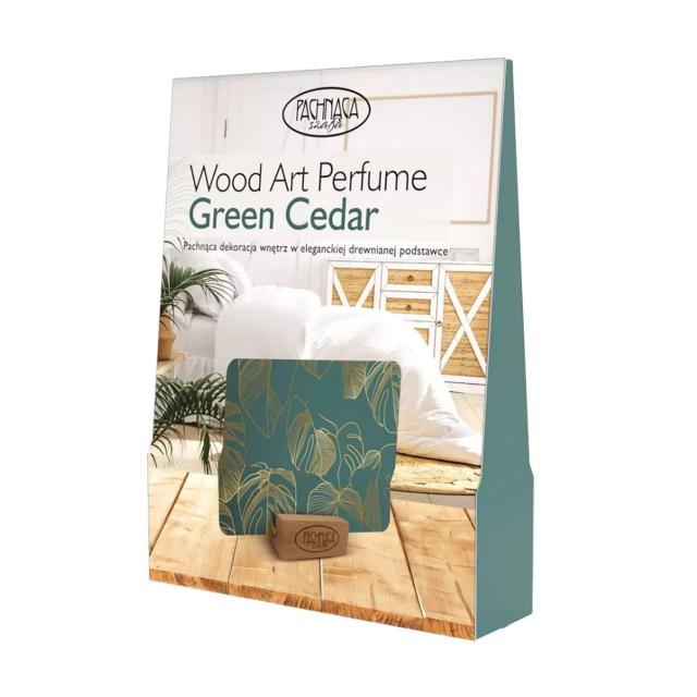 foto аромат для дому pachnaca szafa wood art perfume green cedar, 13.5*8.5 см