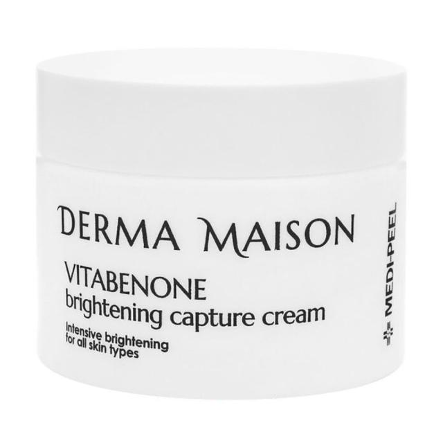 foto вітаміний крем для вирівнювання тону шкіри medi-peel derma maison vitabenone brightening capture cream, 50 г